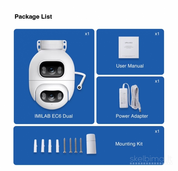Nauja Xiaomi Imilab EC6 Dual Dviguba saugos kamera