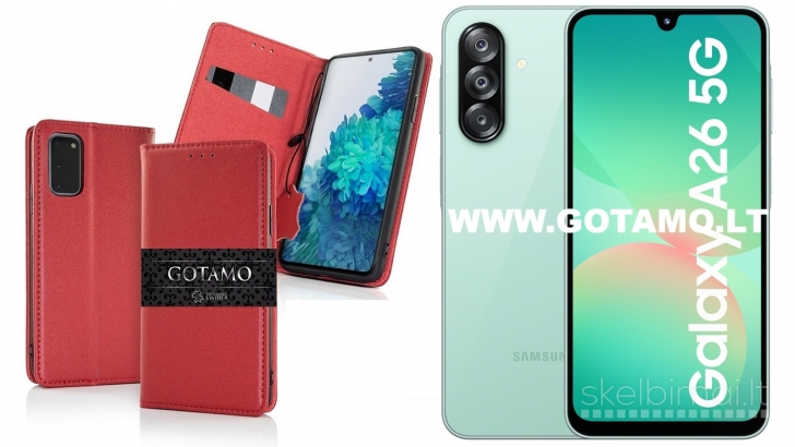 122 Gotamo Vintage natūralios odos dėklai Samsung Galaxy A26 WWW.GOTAMO.LT
