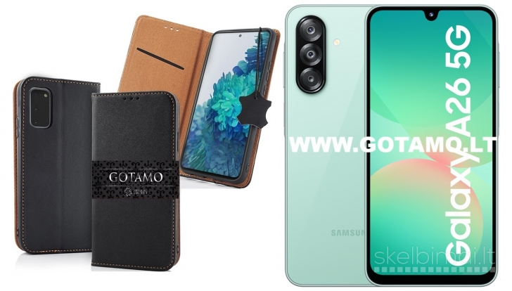 122 Gotamo Vintage natūralios odos dėklai Samsung Galaxy A26 WWW.GOTAMO.LT