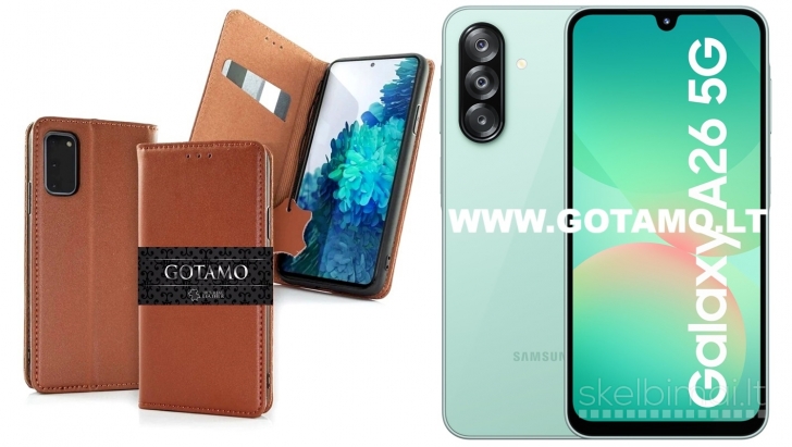 122 Gotamo Vintage natūralios odos dėklai Samsung Galaxy A26 WWW.GOTAMO.LT