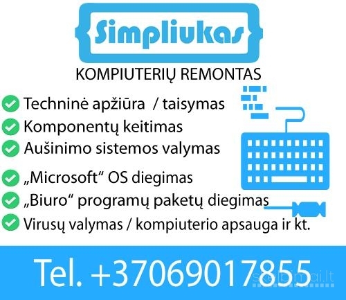 Simpliukas - kruopštus remontas tavo kompiuteriui (Klaipėda)