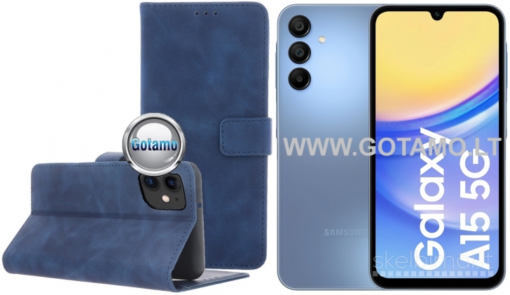 128 Diary-S veliūriniai dėklai Samsung Galaxy A15 telefonams WWW.GOTAMO.LT
