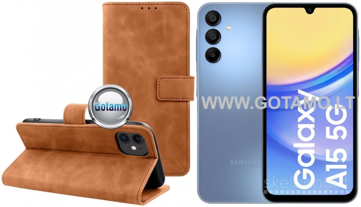 128 Diary-S veliūriniai dėklai Samsung Galaxy A15 telefonams WWW.GOTAMO.LT