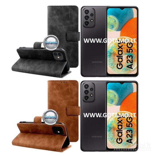 129 Diary-S veliūriniai dėklai Samsung Galaxy A23 telefonams WWW.GOTAMO.LT