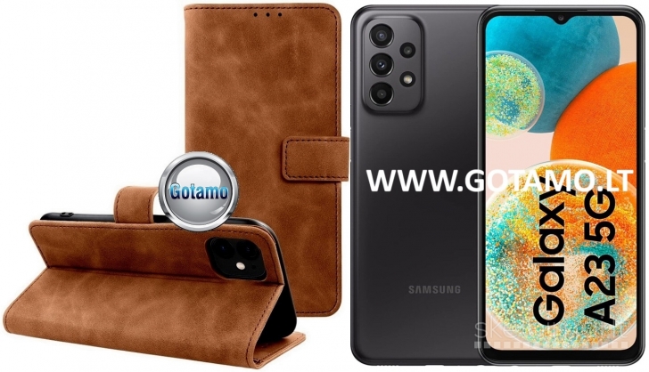 129 Diary-S veliūriniai dėklai Samsung Galaxy A23 telefonams WWW.GOTAMO.LT