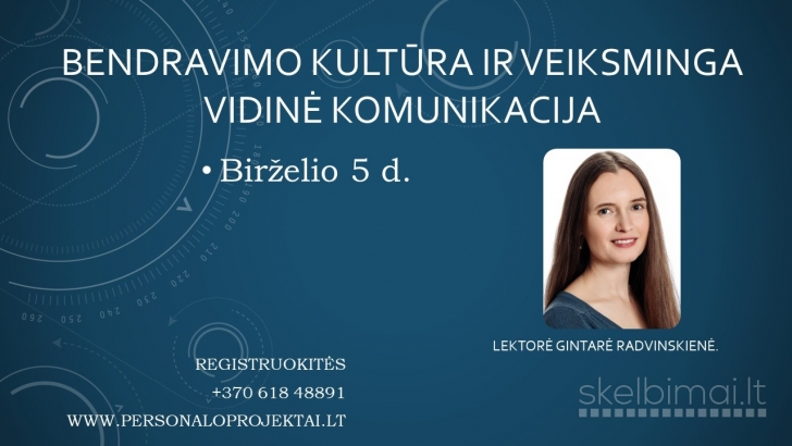 Bendravimo kultūra ir veiksminga vidinė komunikacija (online)