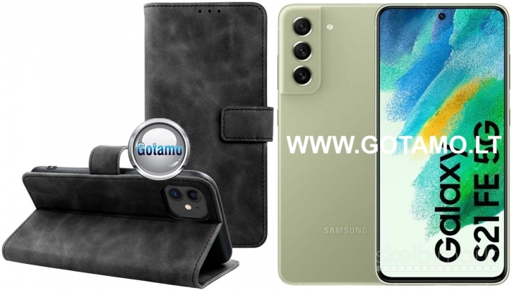 136 Diary-S veliūriniai dėklai Samsung Galaxy S21 FE 5G telefonui WWW.GOTAMO.LT