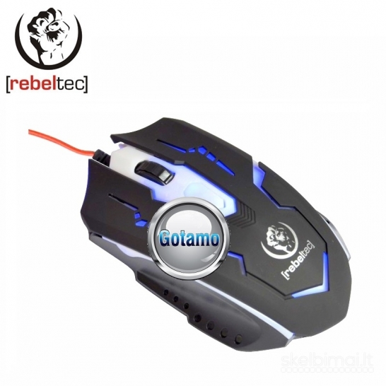 145 Optinė pelė su laidu žaidimams RebelTec Cobra WWW.GOTAMO.LT
