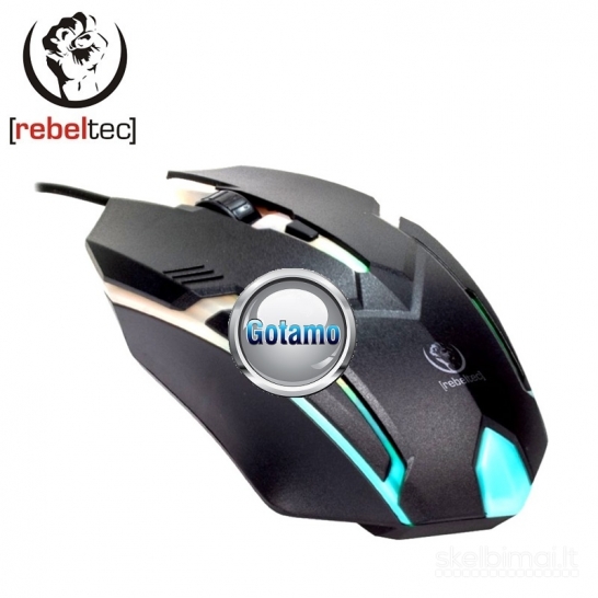 146 Optinė pelė su laidu žaidimams RebelTec Neon WWW.GOTAMO.LT