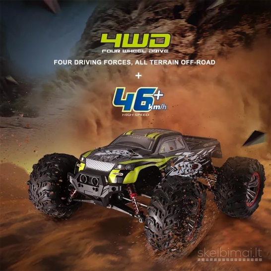 Naujas Hoshi N516 RC Monster truck džipas bagis 1/10 40km 2 baterijos