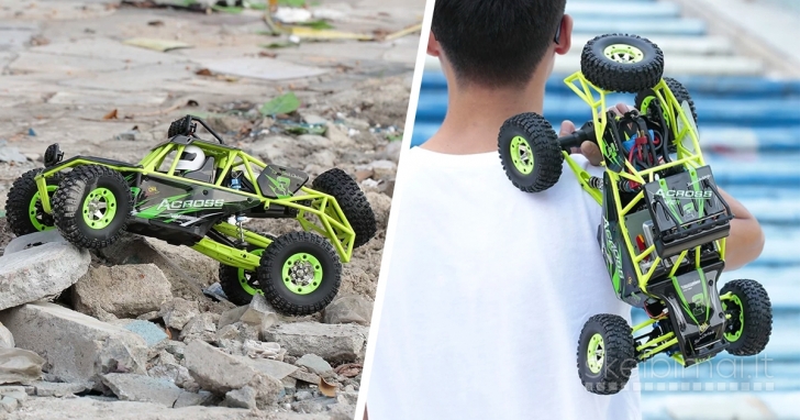 Naujas WLToys 12427 RC Džipas bagis 1/12 4WD 50km/h 2x baterijos