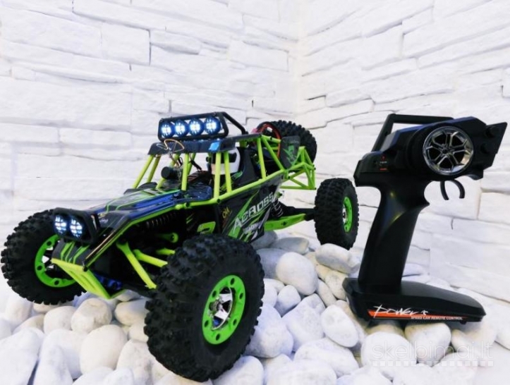 Naujas WLToys 12427 RC Džipas bagis 1/12 4WD 50km/h 2x baterijos