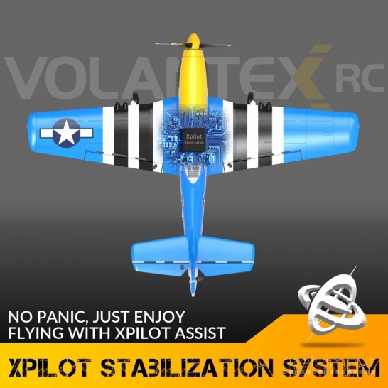 Naujas RC Volantex P-51D Mustang 2 akrobatinis lėktuvas 2x baterijos