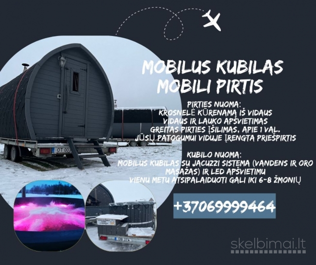 Atsipalaiduokite bet kur – nuomokite mobilų pirtį ir kubilą Alytaus rajonas