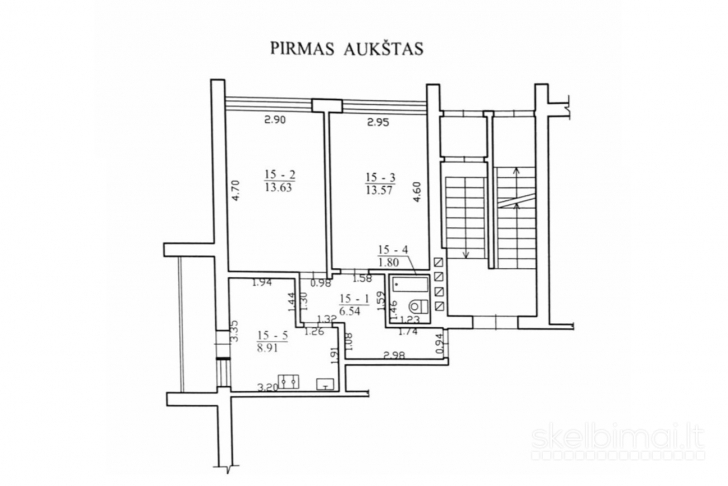 JAUKIAI ĮRENGTAS DVIEJŲ KAMARIŲ BUTAS SU ĮSTIKLINTU BALKONU NEMUNO G.