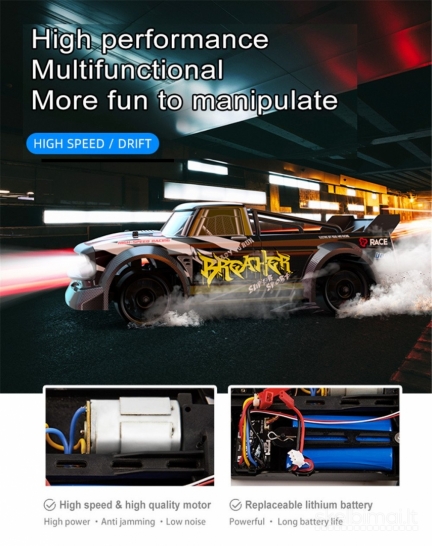 Naujos UDIRC 1/16 Drift ralio mašinėlė 2x baterijos priedai