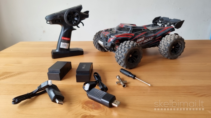 Naujas MJX 16210 RC Bagis 4WD 1/16 Brushless 2x baterijos