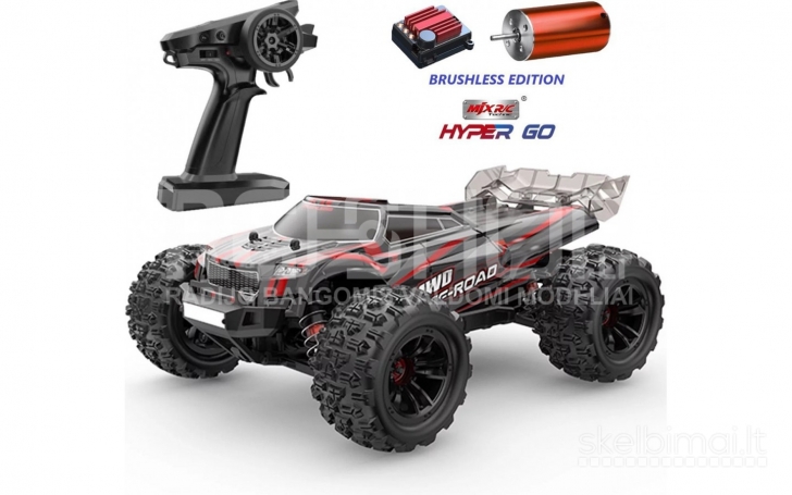 Naujas MJX 16210 RC Bagis 4WD 1/16 Brushless 2x baterijos