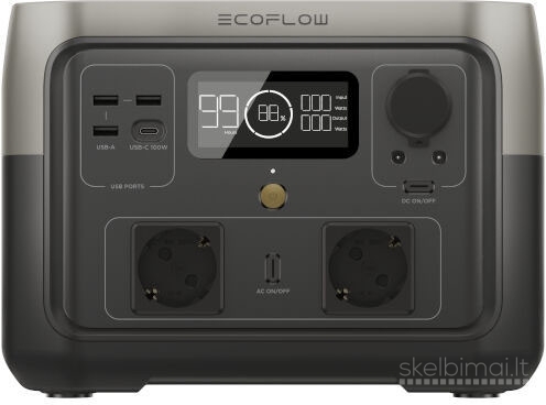 Nauja EcoFlow RIVER 2 Max energijos stotelė