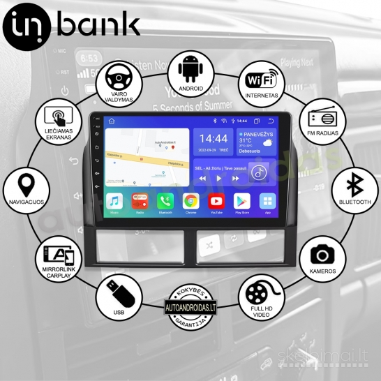 JEEP GRAND CHEROKEE 1998-04 Android multimedia navigacija carplay