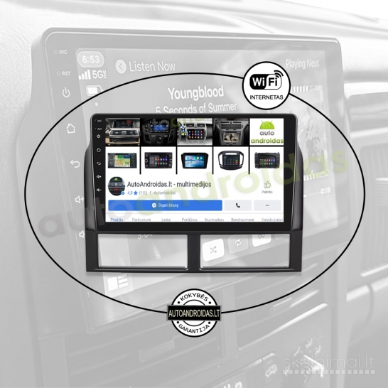 JEEP GRAND CHEROKEE 1998-04 Android multimedia navigacija carplay
