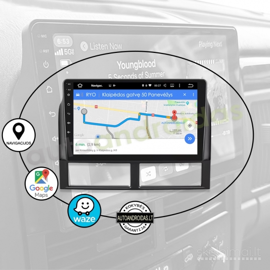 JEEP GRAND CHEROKEE 1998-04 Android multimedia navigacija carplay