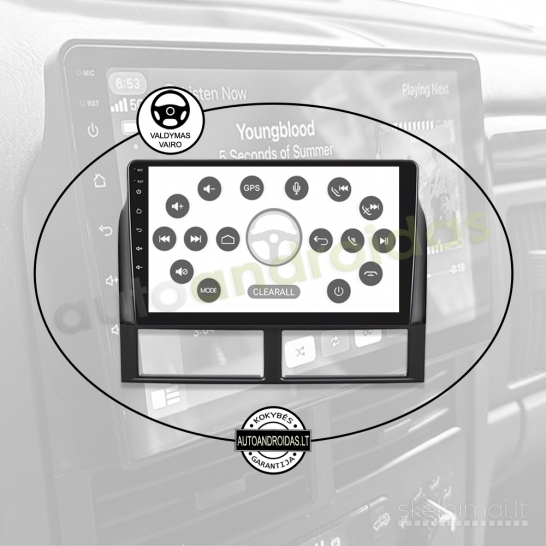 JEEP GRAND CHEROKEE 1998-04 Android multimedia navigacija carplay