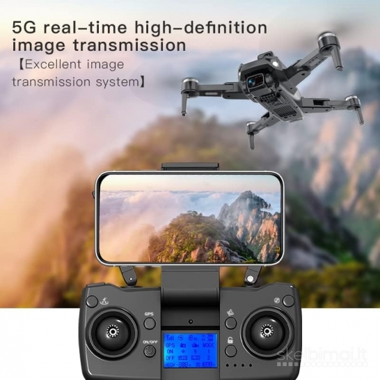Naujas L900 Pro Max Dronas GPS 2x Kameros 2x Baterijos