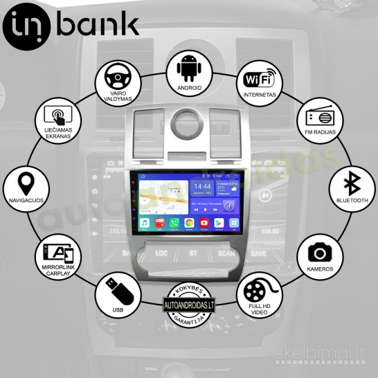 CHRYSLER 300C 2004-11 Android multimedia navigacija carplay