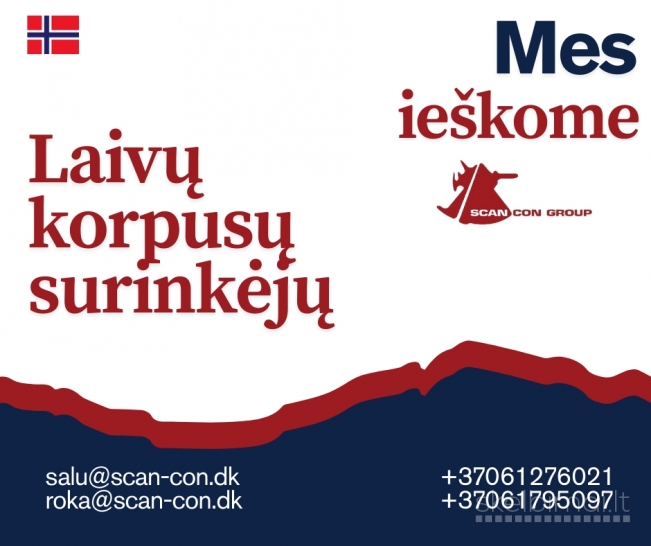 Darbas korpusininkams Norvegijoje