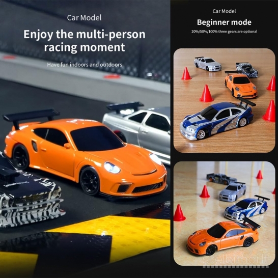 Naujos Micro RC 1/43 Drift automodelis mašinėlė su pulteliu mini