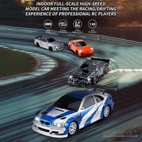 Naujos Micro RC 1/43 Drift automodelis mašinėlė su pulteliu mini