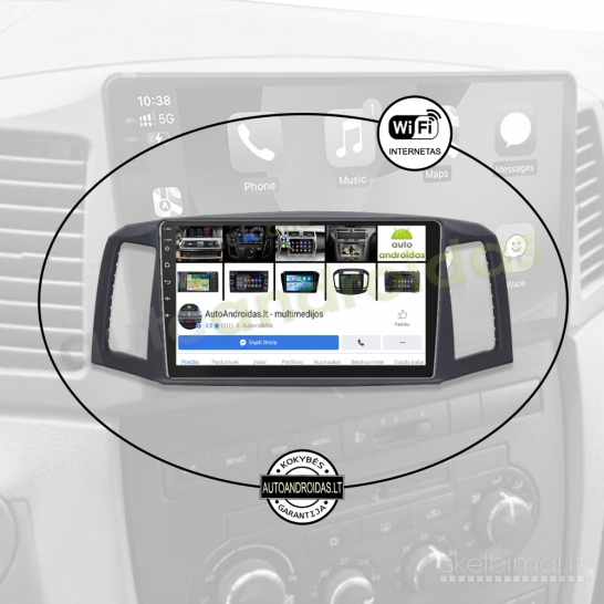JEEP GRAND CHEROKEE 2004-08 Android multimedija navigacija carplay