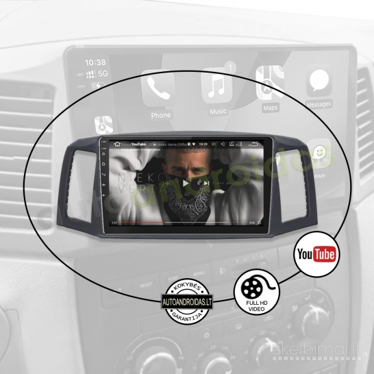JEEP GRAND CHEROKEE 2004-08 Android multimedija navigacija carplay