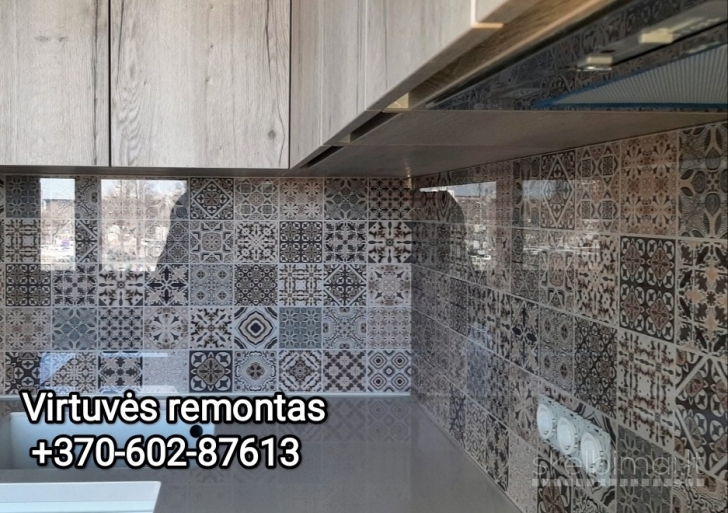 Plytelių klijavimas kaunas 0602-87613 Virtuvės remontas, renovacija