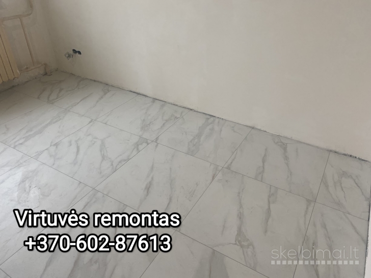 Plytelių klijavimas kaunas 0602-87613 Virtuvės remontas, renovacija