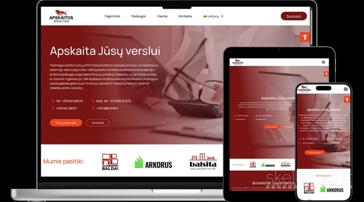 Internetinių puslapių kūrimas nuo 799€!