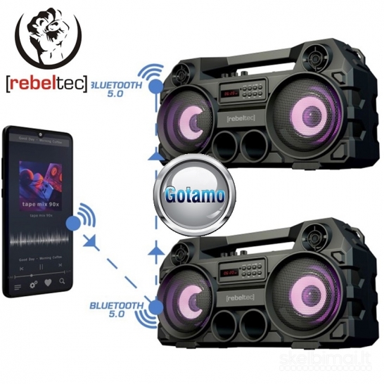 149 Bluetooth garsiakalbis kolonėlė RebelTec SoundBOX 465 WWW.GOTAMO.LT
