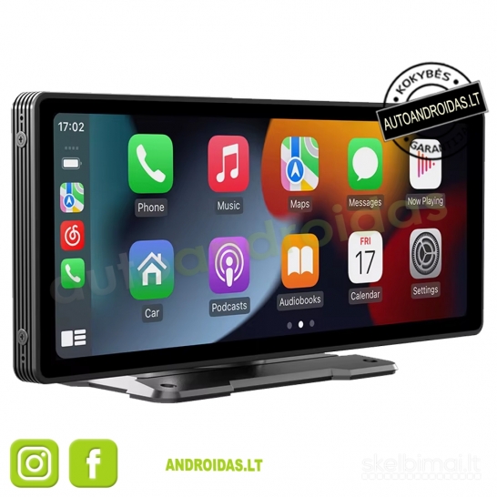 CARPLAY / ANDROID AUTO / MIRROR LINK Universali 10" colių ekranu