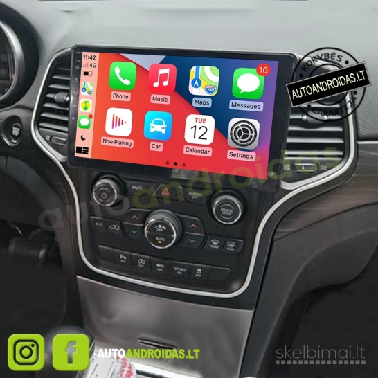 JEEP GRAND CHEROKEE 2008-13 Android multimedija Carplay navigacija