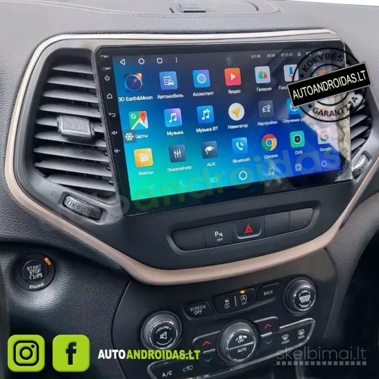 JEEP GRAND CHEROKEE 2014-18 Android multimedija Carplay navigacija