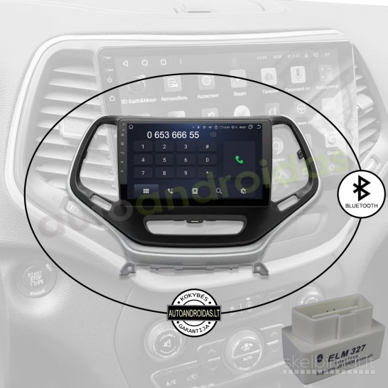 JEEP GRAND CHEROKEE 2014-18 Android multimedija Carplay navigacija