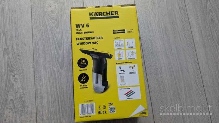 Kärcher WV 6 Plus langų valytuvas + 3 siurbimo gumos