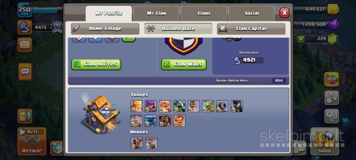 Parduodu clash of clans Th 17 max lygio accounta 