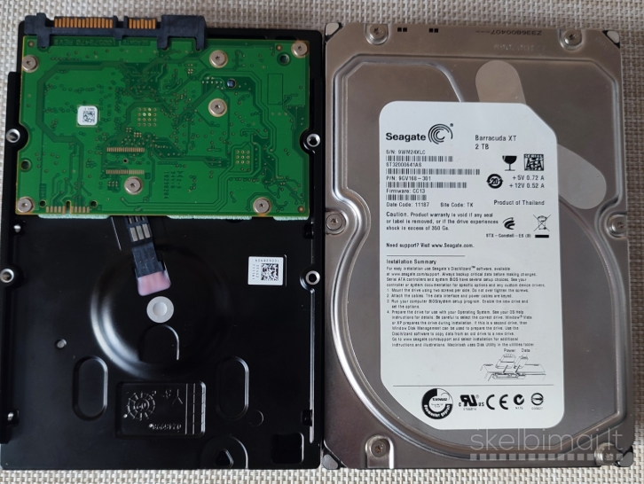 Kietasis diskas 3.5" Seagate Barracuda 2TB