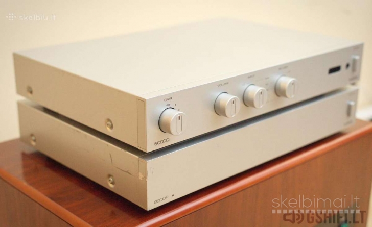 AUDIOLAB 8000q + 8000p Stiprintuvų Komplektas