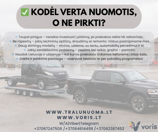PRIEKABŲ IR PLATFORMŲ NUOMA – GREITAI, PAPRASTAI, PATIKIMAI  