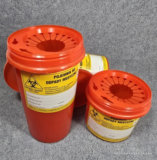 Medicininių atliekų konteineris 2l,1l