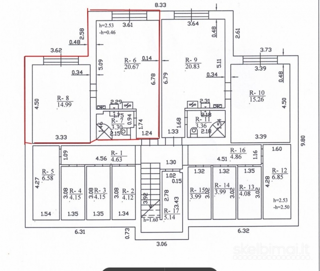 Parduodamas 2 kambarių butas Plukių g. 2A, Palangoje
