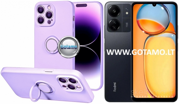 152 B-Hold Plus dėklai nugarėlės Xiaomi Redmi 13C, Xiaomi Poco C65 WWW.GOTAMO.LT